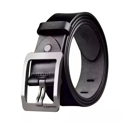 Picture of Black Belt Artificial Leather Belt For Men (Black,Int: One size)