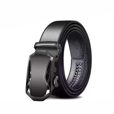 Picture of Golden Stylish Artificial Leather belt for men (Black,Int: One size)