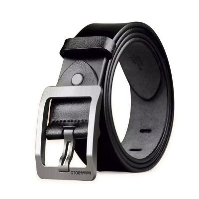 Picture of Artificial Leather Belt for Men - Black (Black,Int: One size)