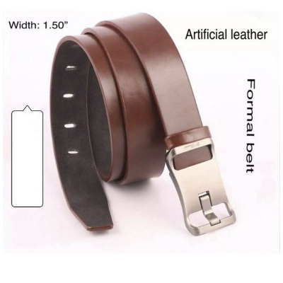 Picture of Brown  Artificial Leather Formal Belt For Men (Brown,Int: One size)