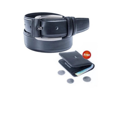 Picture of Belt and Wallet Combo Offer Fore Men 005 (Black,Int: One size)