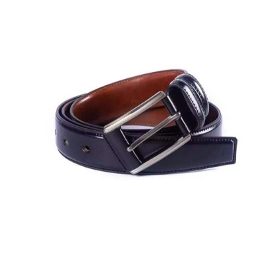 Picture of Black Leather Formal Belt For Men (Black,Int: One size)
