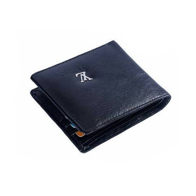 Picture of Black Artificial Leather Wallet For Mon (Black)