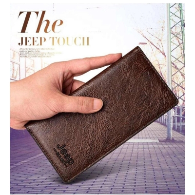 Picture of Jeep Chocolate Artificial Leather Long Wallet for Men (Chocolate)