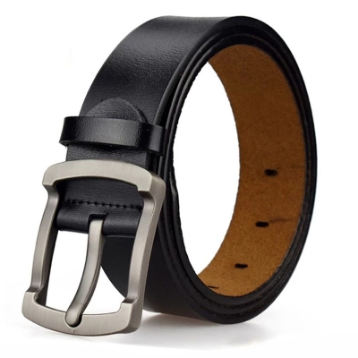 Picture of Black Belt Artificial Leather Belt For Men (Black,Int: One size)