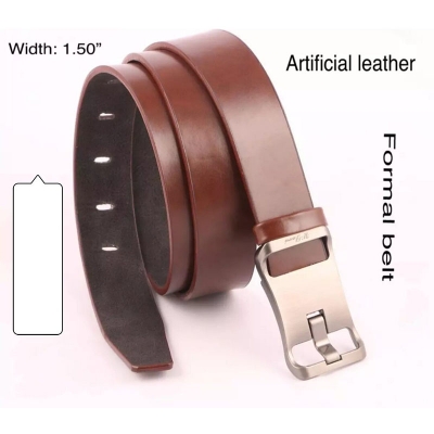 Picture of Brown  Artificial Leather Formal Belt For Men (Brown,Int: One size)