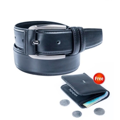 Picture of Belt and Wallet Combo Offer Fore Men 005 (Black,Int: One size)