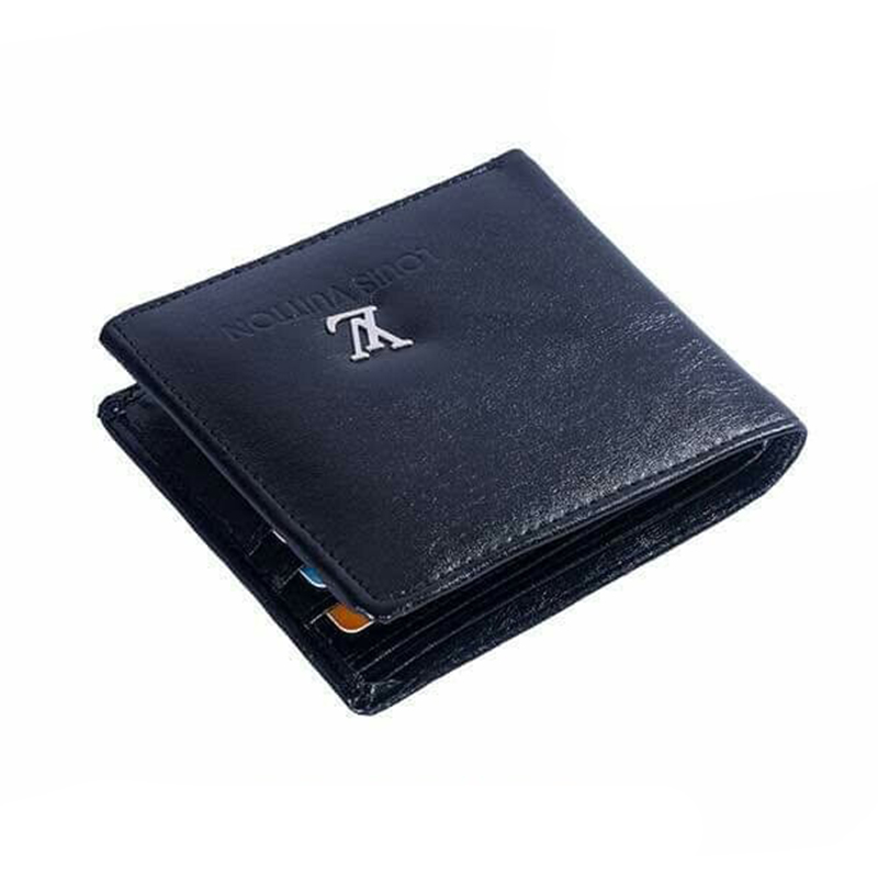 Picture of Black Artificial Leather Wallet For Mon (Black)