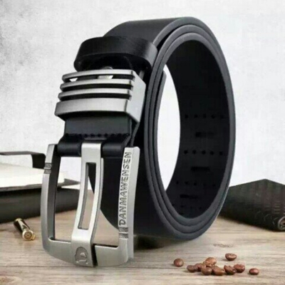 Picture of Black Artificial Leather Belt For Men (Black,Int: One size)