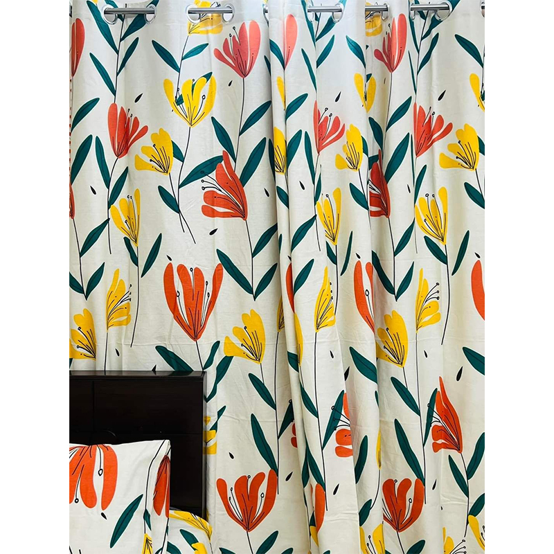 Picture of premium quality cotton curtain /Porda 4 kuchi 8 ilet-Multicolor