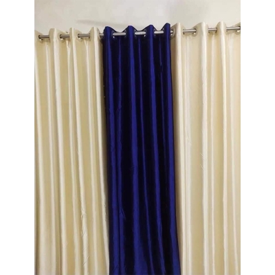 Picture of 1 color curtain 3 piece combo for door and window-Multicolor
