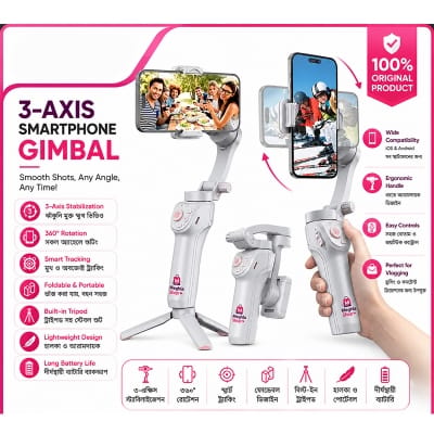 Picture of TOKQI M01 Handheld 3-Axis Gimbal Phone Holder Anti Shake Video Record Stabilizer for Xiaomi iPhone Cellphone Smartphone