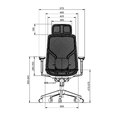 Picture of REGAL Ergonomic Swivel Chair-S6H (Black) CES-S6H-7-1-66