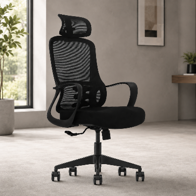 Picture of REGAL Ergonomic Swivel Chair-GK8 (Black) CES-GK8-7-1-66