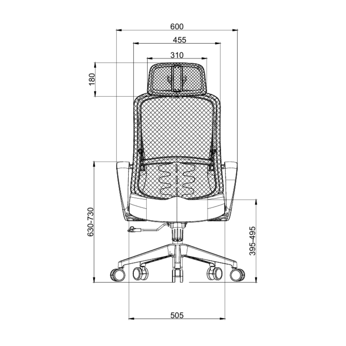 Picture of REGAL Ergonomic Swivel Chair-GK8 (Black) CES-GK8-7-1-66