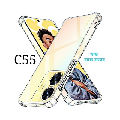 Picture of For Realme C55 / Realme narzo N55 Silicone Airbag cover Shockproof Transparent Protective Clear Back Cover TPU Case