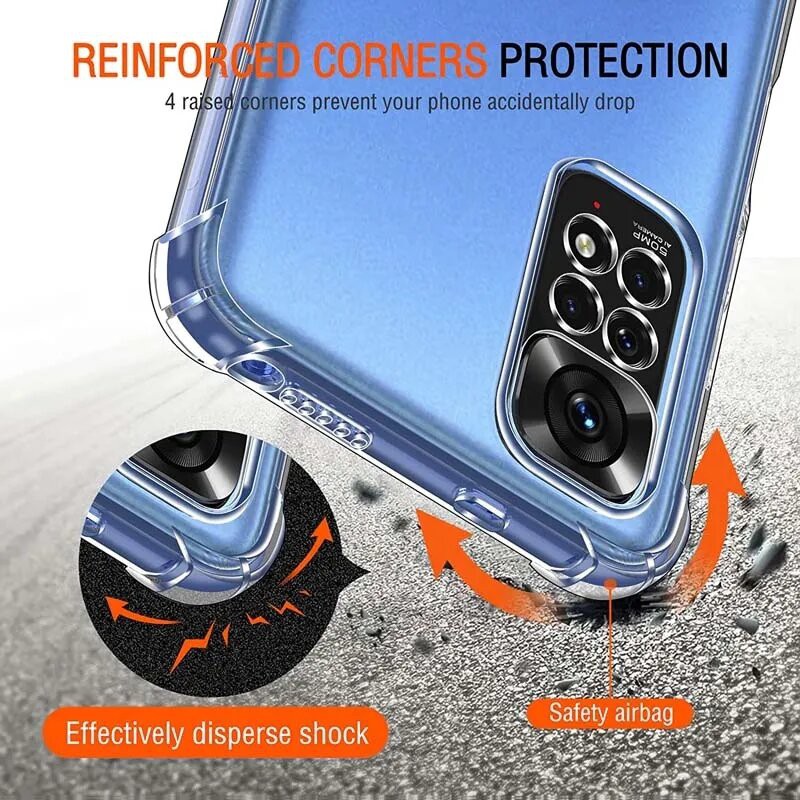 Picture of For Xiaomi Redmi Note 11 4G Global / Redmi Note 11S 4G Global Silicone Airbag cover Shockproof Transparent Protective Clear Back Cover TPU Case-Xiaomi Redmi Note 11S 4G Global Version, Xiaomi Redmi Note 11 4G Global Version