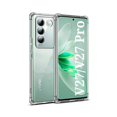 Picture of For vivo V27 / V27 Pro Silicone Airbag cover Shockproof Transparent Protective Clear Back Cover TPU Case-vivo V27,  V27 Pro