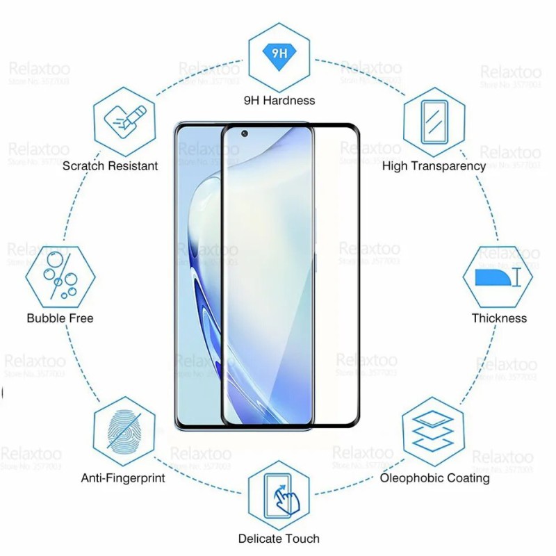 Picture of For vivo V27 / V27 PRO Full Glue 9D Tempered Glass Screen Protector-vivo V27,  V27 Pro