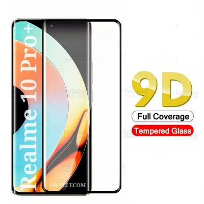 Picture of For Realme 10 Pro Plus + Full Glue 9D Tempered Glass Screen Protector-Realme 10 Pro Plus