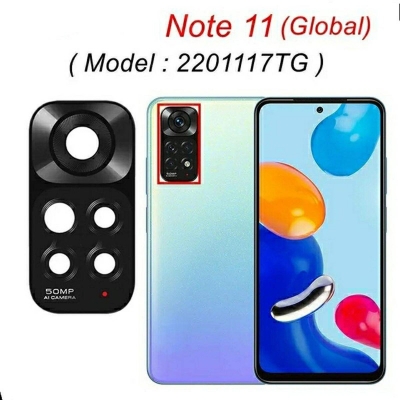 Picture of For Xiaomi Redmi Note 11 4G (Global) (2201117TG) Camera Glass Lens Back Rear Camera Lens Replacement Repair Spare Parts-Black