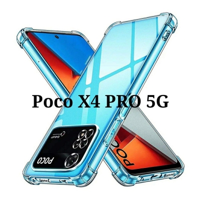 Picture of Transparent Silicone Airbag Shockproof TPU Back Case For POCO X4 Pro 5G