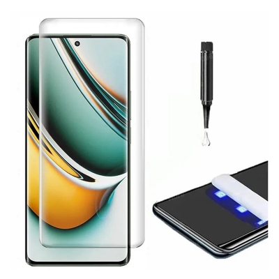 Picture of One Minute Premium Scratch Resistant Real Tempered Glass UV Screen Protector For Realme 11 Pro and 11 Pro+ Plus