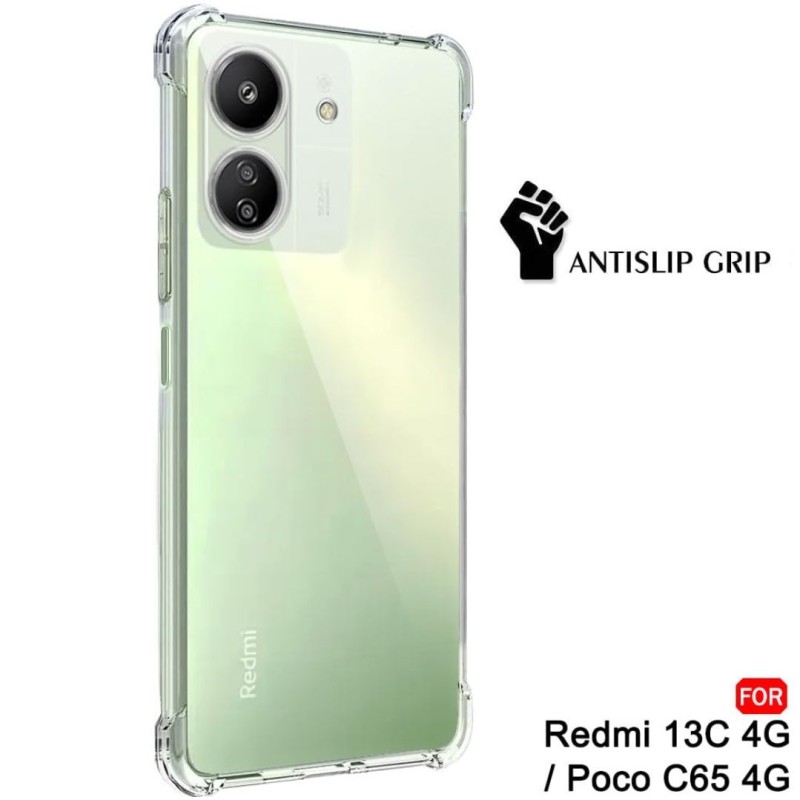 Picture of For Xiaomi Redmi 13C 4G and Poco 65 4G Transparent TPU shockproof Airbag Back Cover Case-Xiaomi Redmi 13C 4G