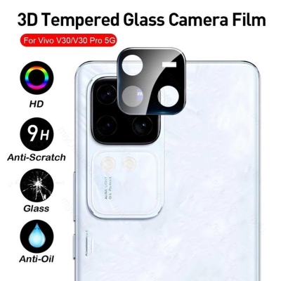 Picture of For vivo V30 and V30 Pro 9H Camera Protector Glass - Black-V30 Pro