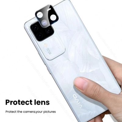 Picture of For vivo V30 and V30 Pro 9H Camera Protector Glass - Black-V30 Pro