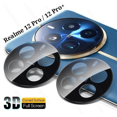 Picture of For Realme 12 Pro and Realme 12 Pro Plus 5G 9H Camera Protector Glass - Black