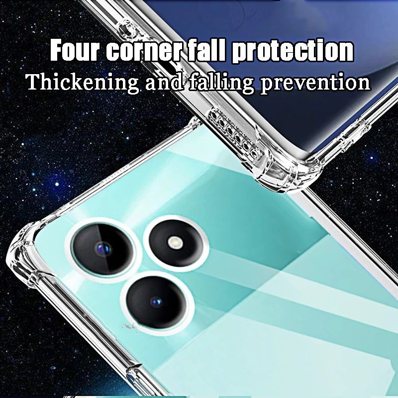 Picture of For Realme C51 Airbag Transparent Soft Silicone Case Cover-Realme C51