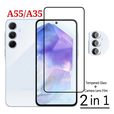 Picture of 2in1 For Samsung Galaxy A55 and A35 5G Screen Protector Glass + Camera Protector