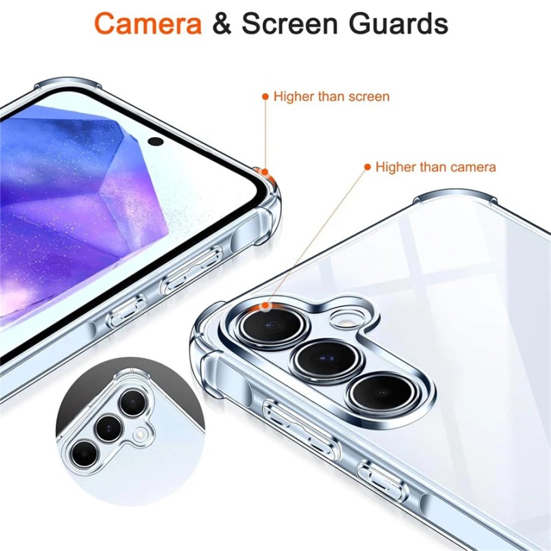 Picture of For Samsung Galaxy A55 5G Airbag Soft Silicone Transparent Back Cover Case-Transparent