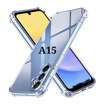 Picture of For Samsung Galaxy A15 4G 5G Airbag Soft Silicone Transparent Back Cover Case-Transparent