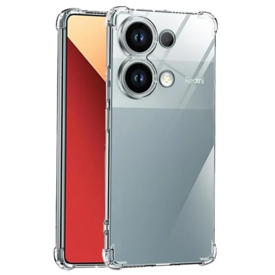 Picture of For Xiaomi Mi Redmi Note 13 Pro 4G and Xiaomi Poco M6 Pro 4G Airbag Soft Silicone Transparent Back Cover Case-Transparent