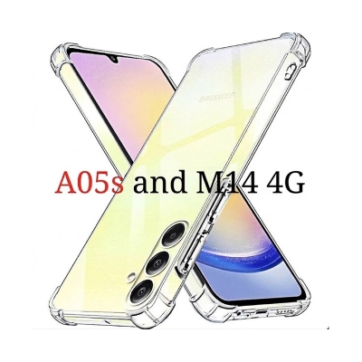Picture of For Samsung Galaxy A05S and M14 4G F14 4G Airbag Soft Silicone Transparent Back Cover Case-Transparent