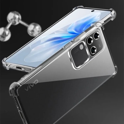 Picture of For vivo V30 Pro 5G Airbag Soft Silicone Transparent Back Cover Case-Transparent