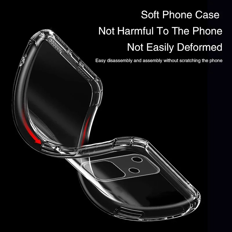 Picture of For vivo V30 Pro 5G Airbag Soft Silicone Transparent Back Cover Case-Transparent