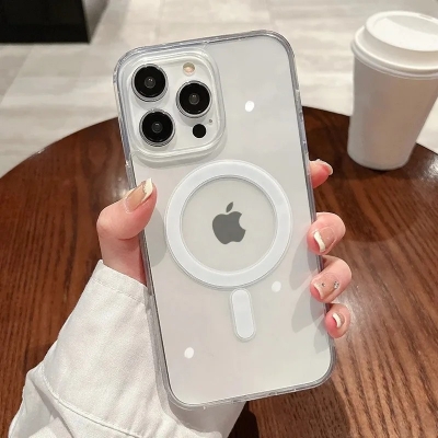 Picture of For iPhone 15 15 Pro 15 Pro Max Magsafe Transparent Back Cover Case