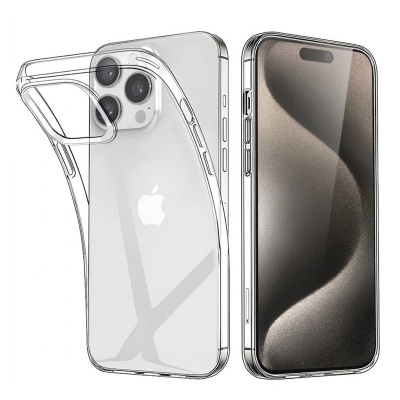 Picture of For Apple iPhone 15 15 Pro 15 Pro Max Soft Silicone Transparent Back Cover Case