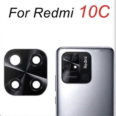Picture of Rear Back Camera Glass Lens For Xiaomi Redmi 10C Replacement With Adhesive Sticker 220333QAG 220333QBI 220333QNY 220333QL-Redmi 10C