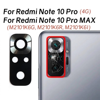 Picture of For Xiaomi Redmi Note 10 Pro 4G and Redmi Note 10 Pro Max M2101K6G M2101K6R Rear Back Camera Replacement Glass-M2101K6G M2101K6R