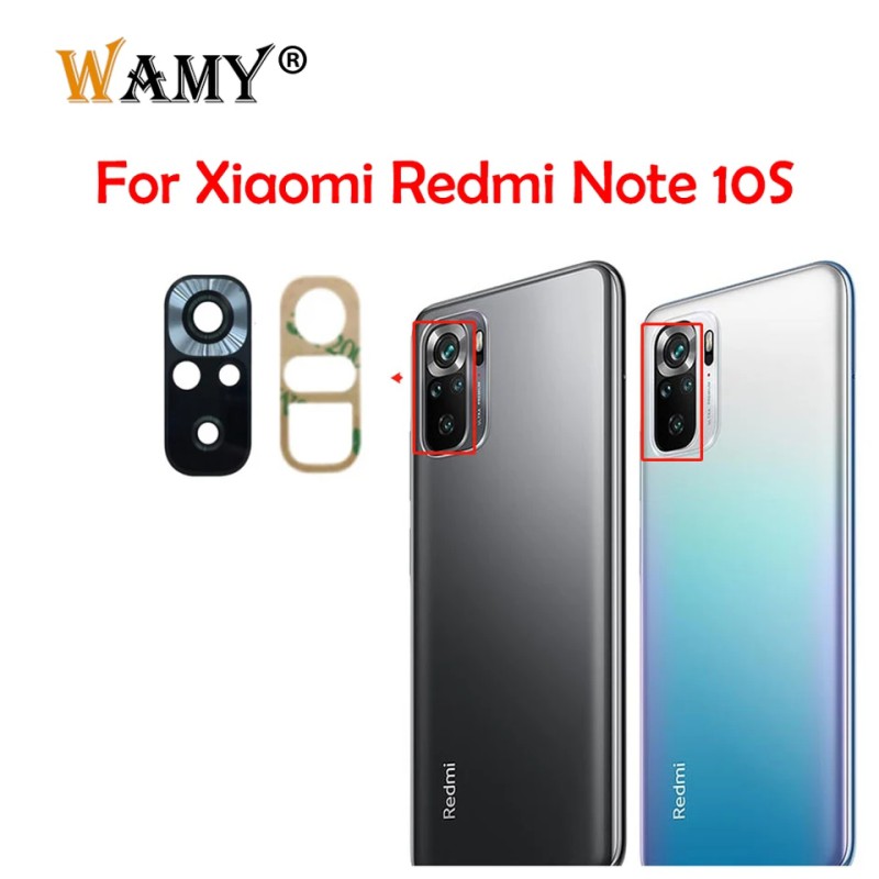 Picture of Rear Back Camera Glass Lens For Xiaomi Redmi Note 10S With Glue Sticker 2021 M2101K7BG M2101K7BI M2101K7BNY-Redmi Note 10S
