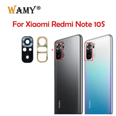 Picture of Rear Back Camera Glass Lens For Xiaomi Redmi Note 10S With Glue Sticker 2021 M2101K7BG M2101K7BI M2101K7BNY-Redmi Note 10S