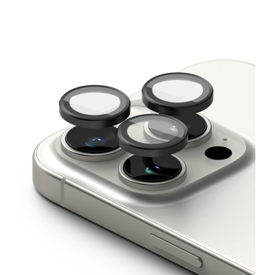 Picture of For iPhone 16 Pro and iPhone 16 Pro Max Metal Aluminium and Tempered Glass Camera Lens Protector Ring Cap