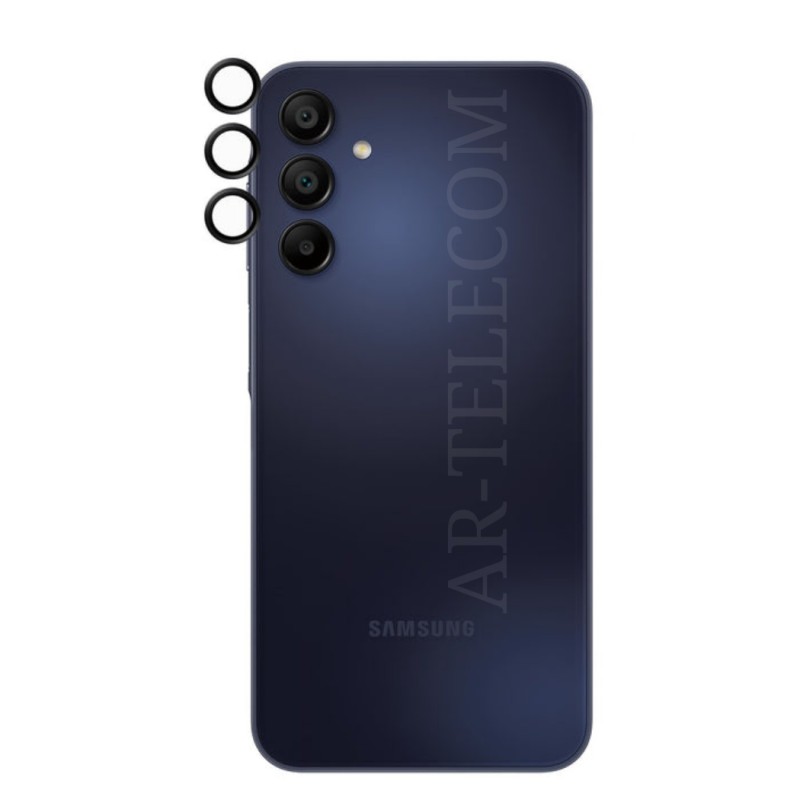 Picture of For Samsung Galaxy A15 A34 and A54 Aluminium and Tempered Glass Camera Protector Ring