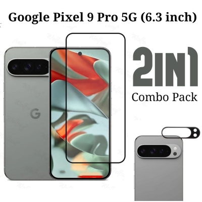 Picture of 2in1 Combo Pack For Google Pixel 9 Pro 5G Tempered Glass Screen Protector and Camera Protector Glass-Pixel 9 Pro 5G