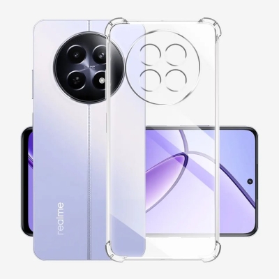 Picture of For Realme 12 5G / Realme 12X 5G / Realme 13 5G / Realme C65 5G / Realme Narzo N65 5G / Narzo 70X 5G Soft Silicone Airbag Transparent Back Cover Case-Transparent