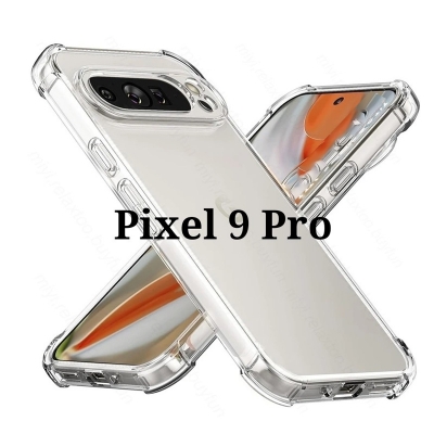 Picture of For Google Pixel 9 Pro 5G Soft Silicone Airbag Transparent Back Cover Case-Transparent